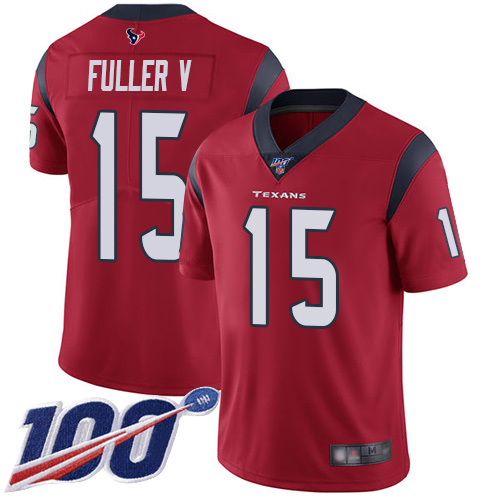 Houston Texans Limited Red Men Will Fuller V Alternate Jersey NFL Football #15 100th Season Vapor Untouchable->youth nfl jersey->Youth Jersey